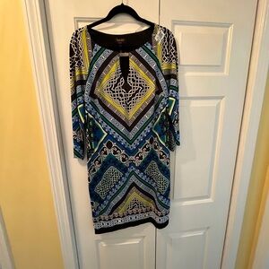 Laundry Shelli Segal S Jersey Shift Dress Blue Green
